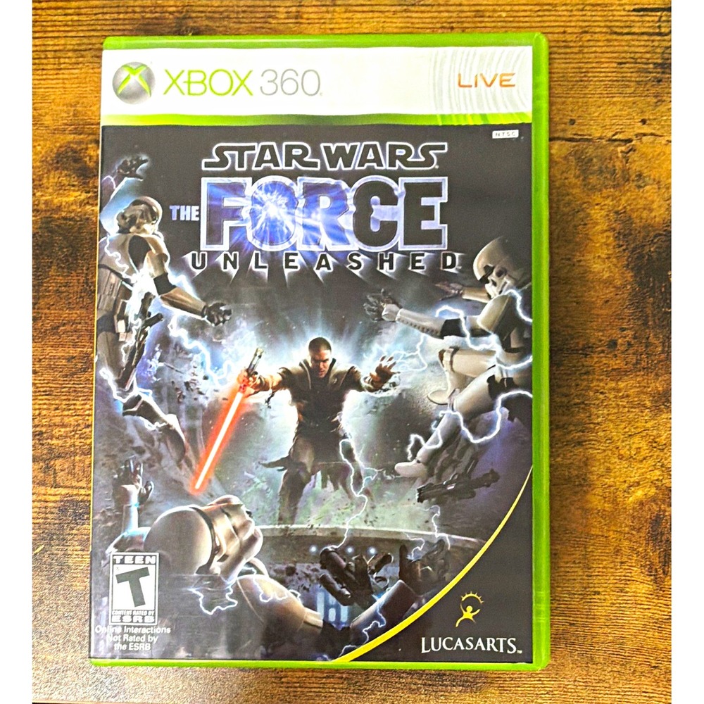 LucasArts Star Wars The Force Unleashed w/Manual Case & Art Xbox 360 NTSC 2008